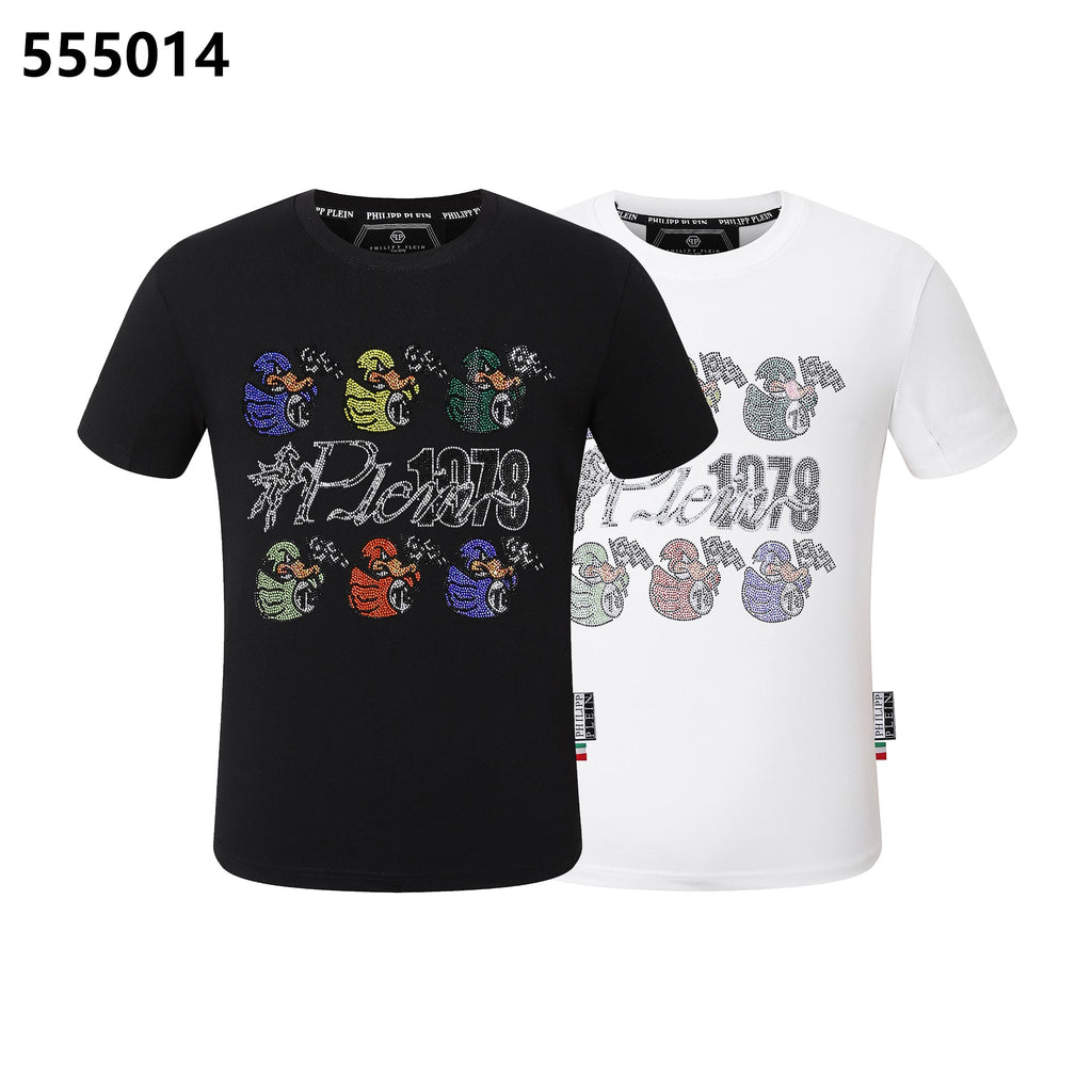 PHILIPP PLEIN 1978  Round-Neck T-Shirt with a Design of 6 Little Ducks
