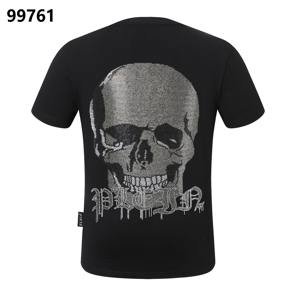 PHILIPP PLEIN Skull Sanskrit Rhinestone-Embellished Round-Neck T-Shirt