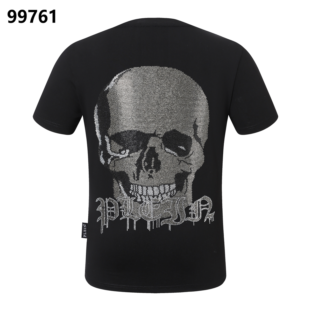 PHILIPP PLEIN Skull Sanskrit Rhinestone-Embellished Round-Neck T-Shirt
