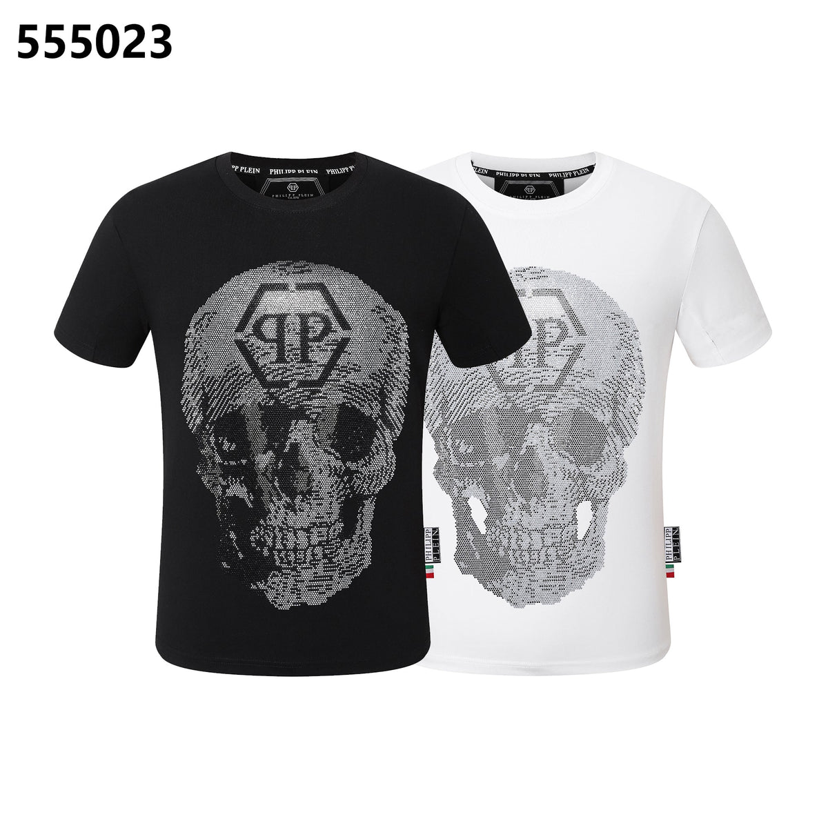 PHILIPP PLEIN Round-neck T-shirt with a skull design