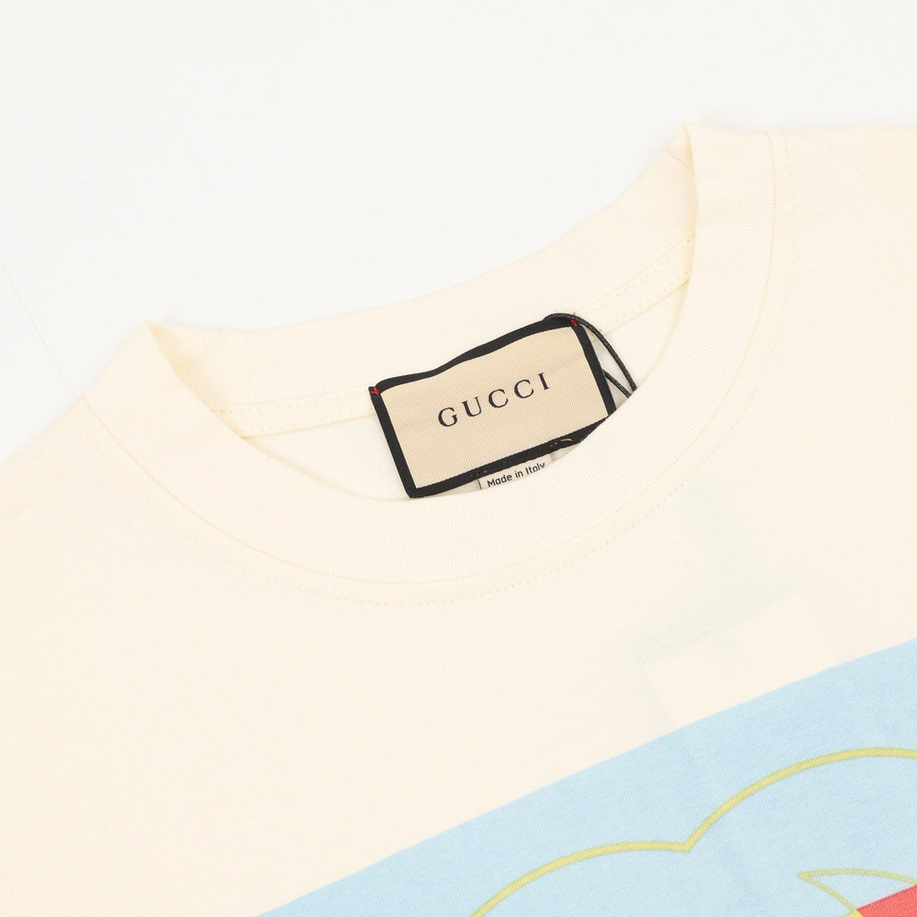 Gucci Short-Sleeve T-Shirt with Double G Print