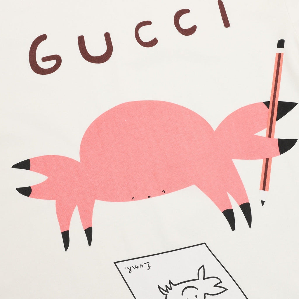 Gucci 26ss Fun Cartoon Collection Short-Sleeve Shirt