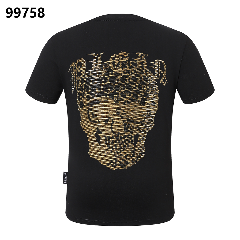 PHILIPP PLEIN Sanskrit Skull Rhinestone-Embellished Round-Neck T-Shirt