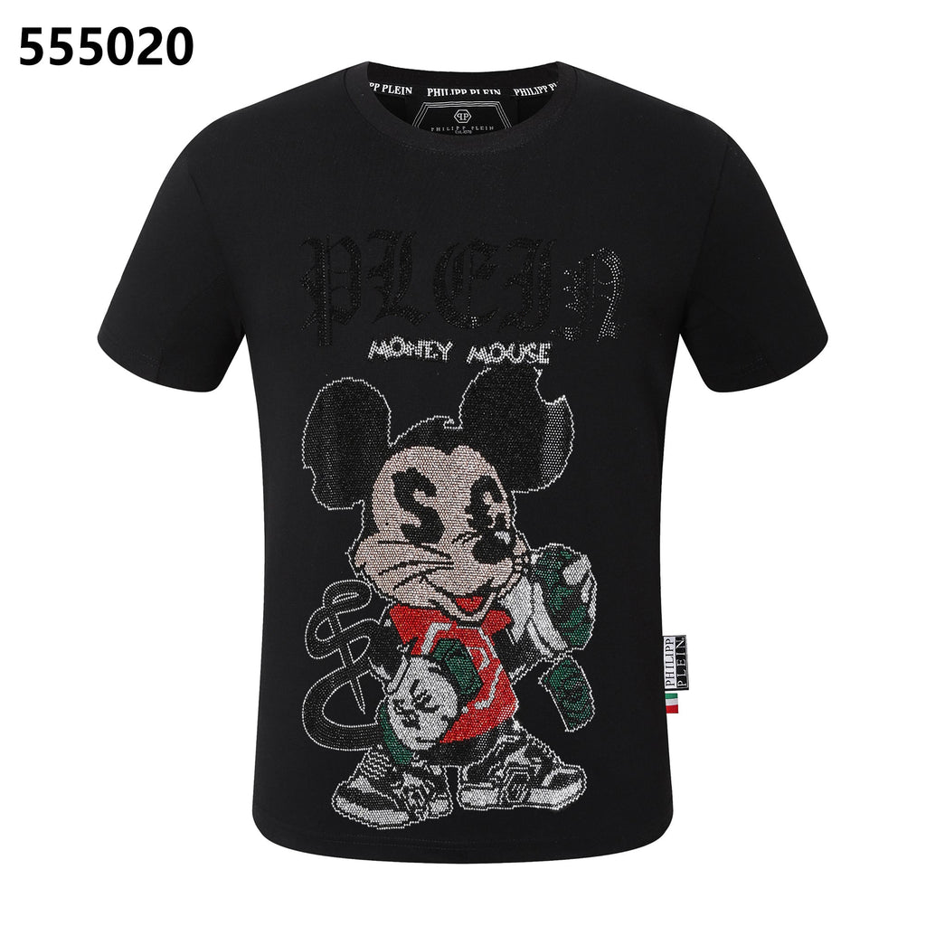 PHILIPP PLEIN Mickey Mouse Print Crew Neck T-Shirt