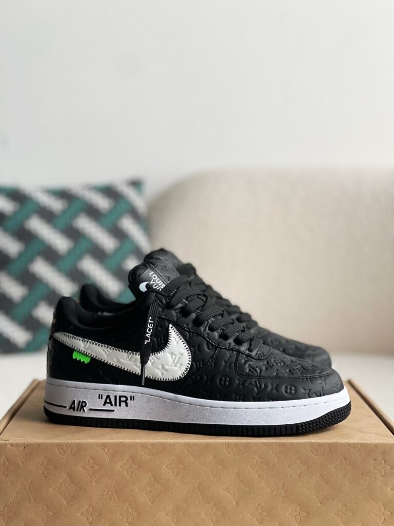Louis Vuitton x Nike Air Force 1 Friends and Family Black