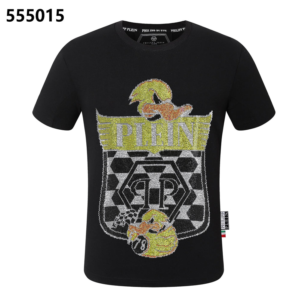 PHILIPP PLEIN Round-Neck T-Shirt with a Little Yellow Duck Design