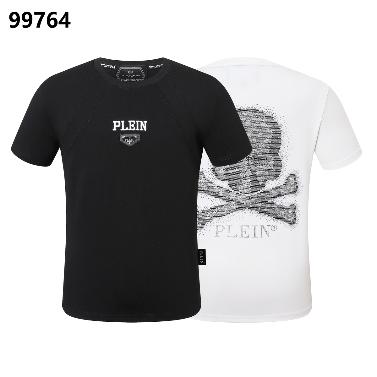 PHILIPP PLEIN Skull-Print Rhinestone-Embellished Crew-Neck T-Shirt