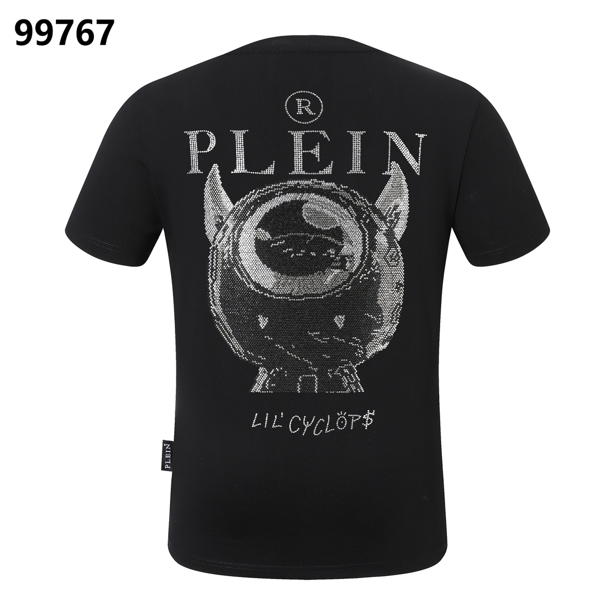 PHILIPP PLEIN Round-Neck T-Shirt with Little Monster Print