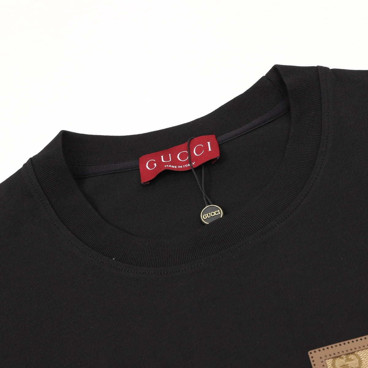 Gucci Short-Sleeve Shirt with Pocket and Floral Patch