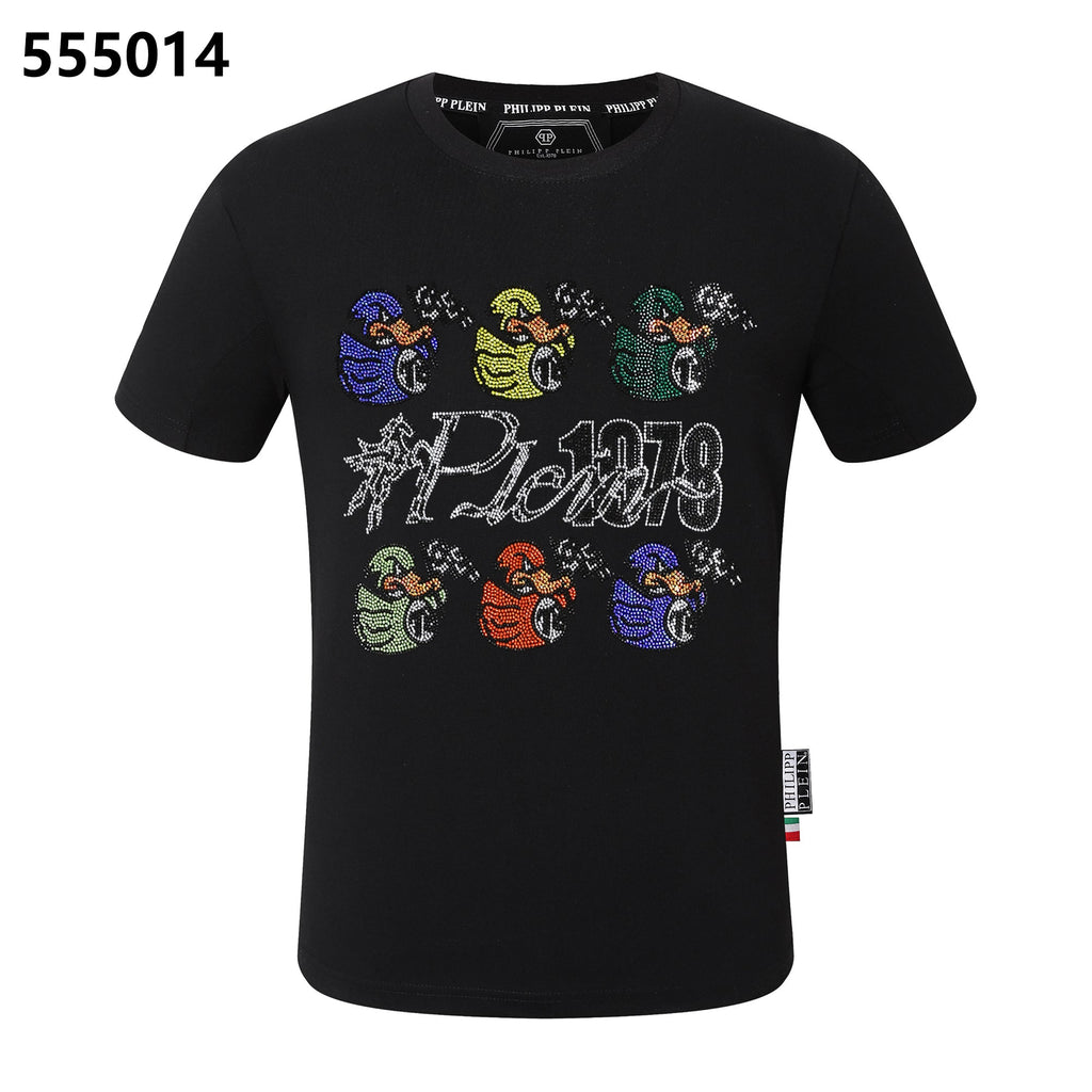 PHILIPP PLEIN 1978  Round-Neck T-Shirt with a Design of 6 Little Ducks