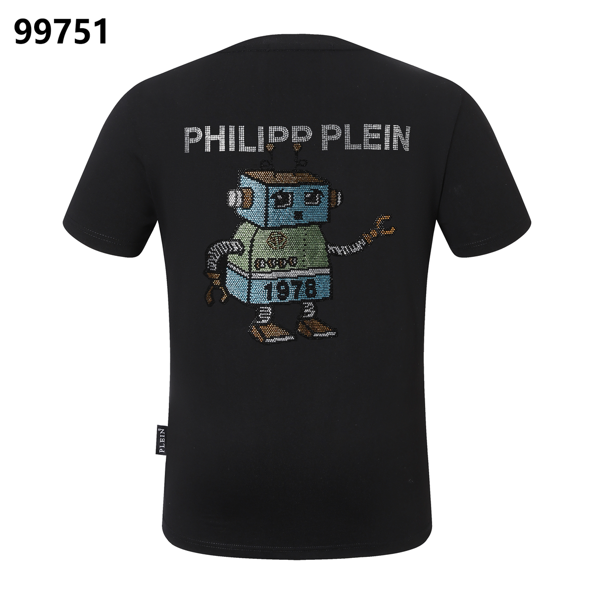 PHILIPP PLEIN Robot Rhinestone-Embellished Crew-Neck T-Shirt