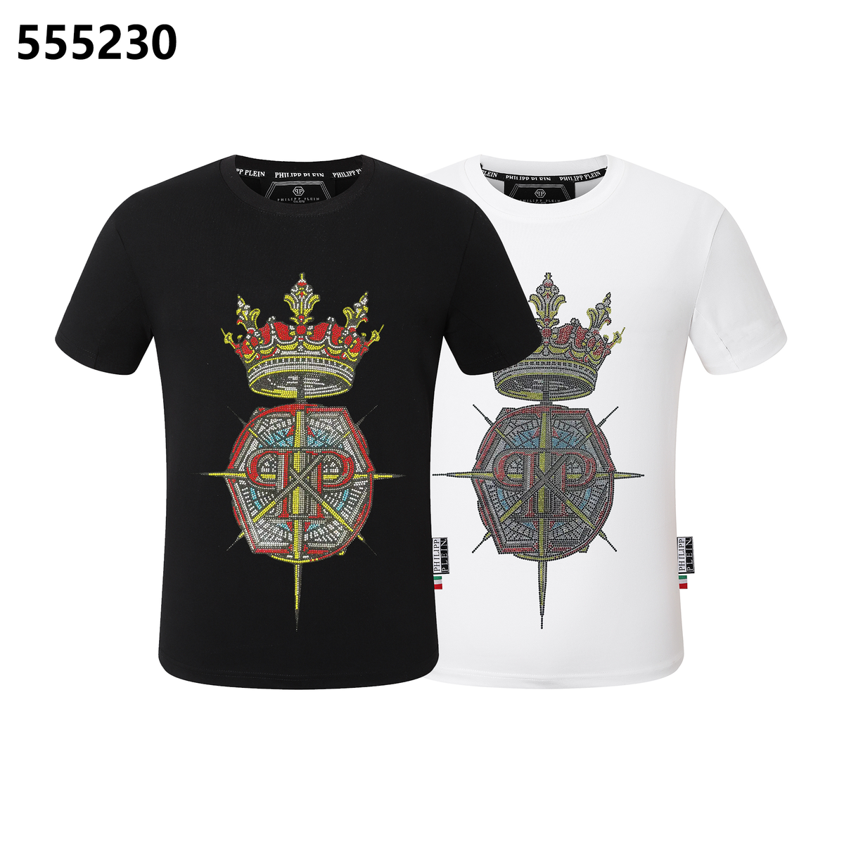 PHILIPP PLEIN Crown-Print Crew-Neck T-Shirt