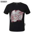PHILIPP PLEIN Round-Neck T-Shirt with Shattered Skull Design