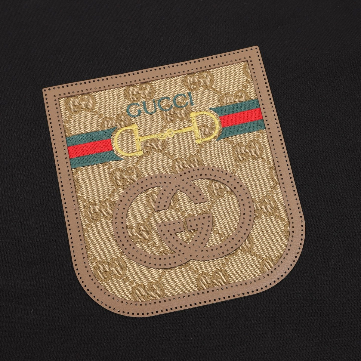 Gucci Short-Sleeve Shirt with Pocket and Floral Patch