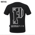PHILIPP PLEIN Round-Neck T-Shirt with Diamond-Studded Lettering