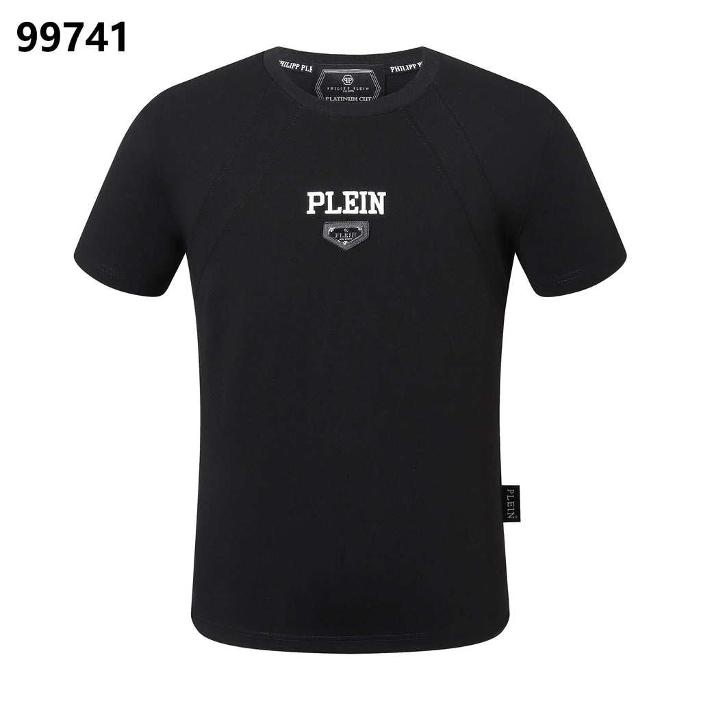 PHILIPP PLEIN Round-Neck T-Shirt with Red Skull Design