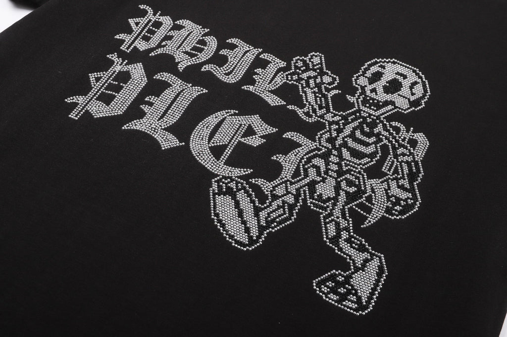 PHILIPP PLEIN Round-Neck T-Shirt with a Skull and Letter Design