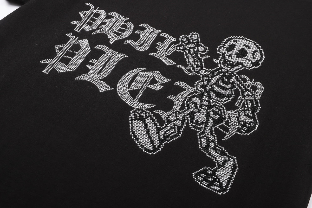PHILIPP PLEIN Round-Neck T-Shirt with a Skull and Letter Design