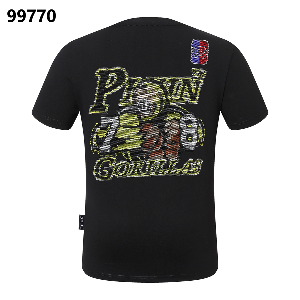 PHILIPP PLEIN Round-Neck T-Shirt with Tiger Head Design