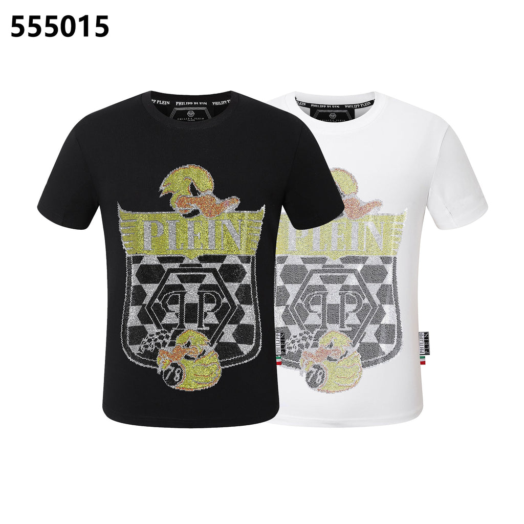 PHILIPP PLEIN Round-Neck T-Shirt with a Little Yellow Duck Design