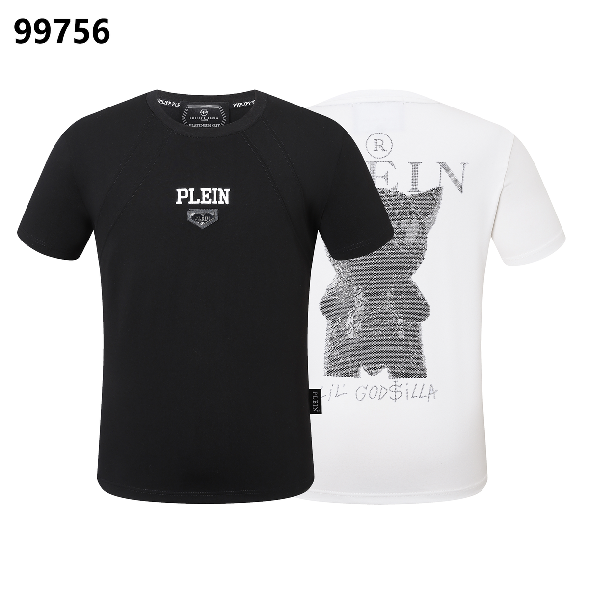 PHILIPP PLEIN Little Dinosaur Rhinestone Round-Neck T-Shirt