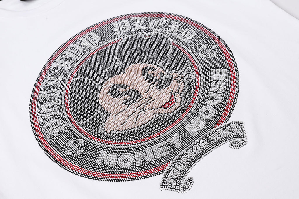 PHILIPP PLEIN Mickey Mouse Print Crew Neck T-Shirt