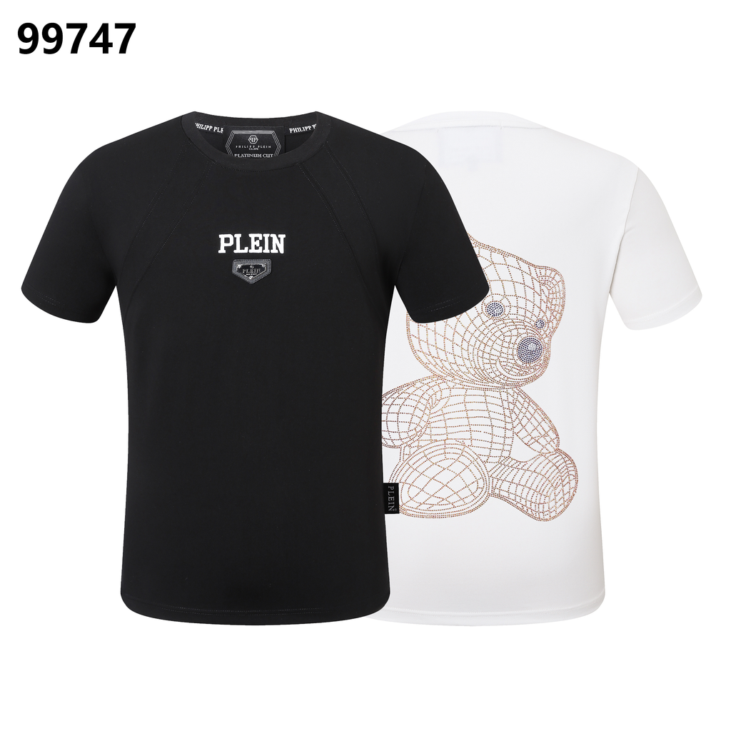 PHILIPP PLEIN Round Neck T-Shirt Teddy Strass Teddy Bear