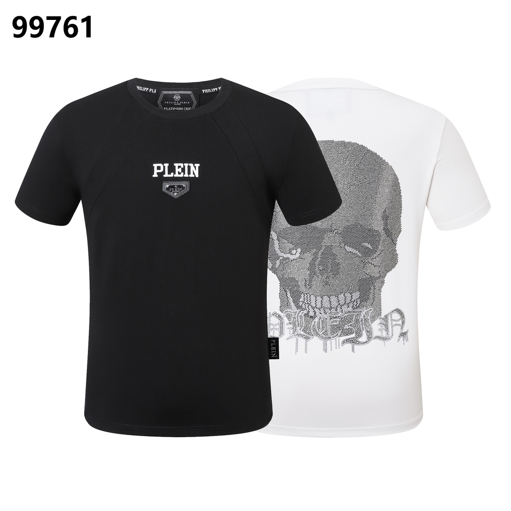PHILIPP PLEIN Skull Sanskrit Rhinestone-Embellished Round-Neck T-Shirt