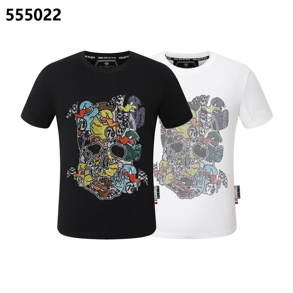 PHILIPP PLEIN Round-neck T-shirt with a skull design