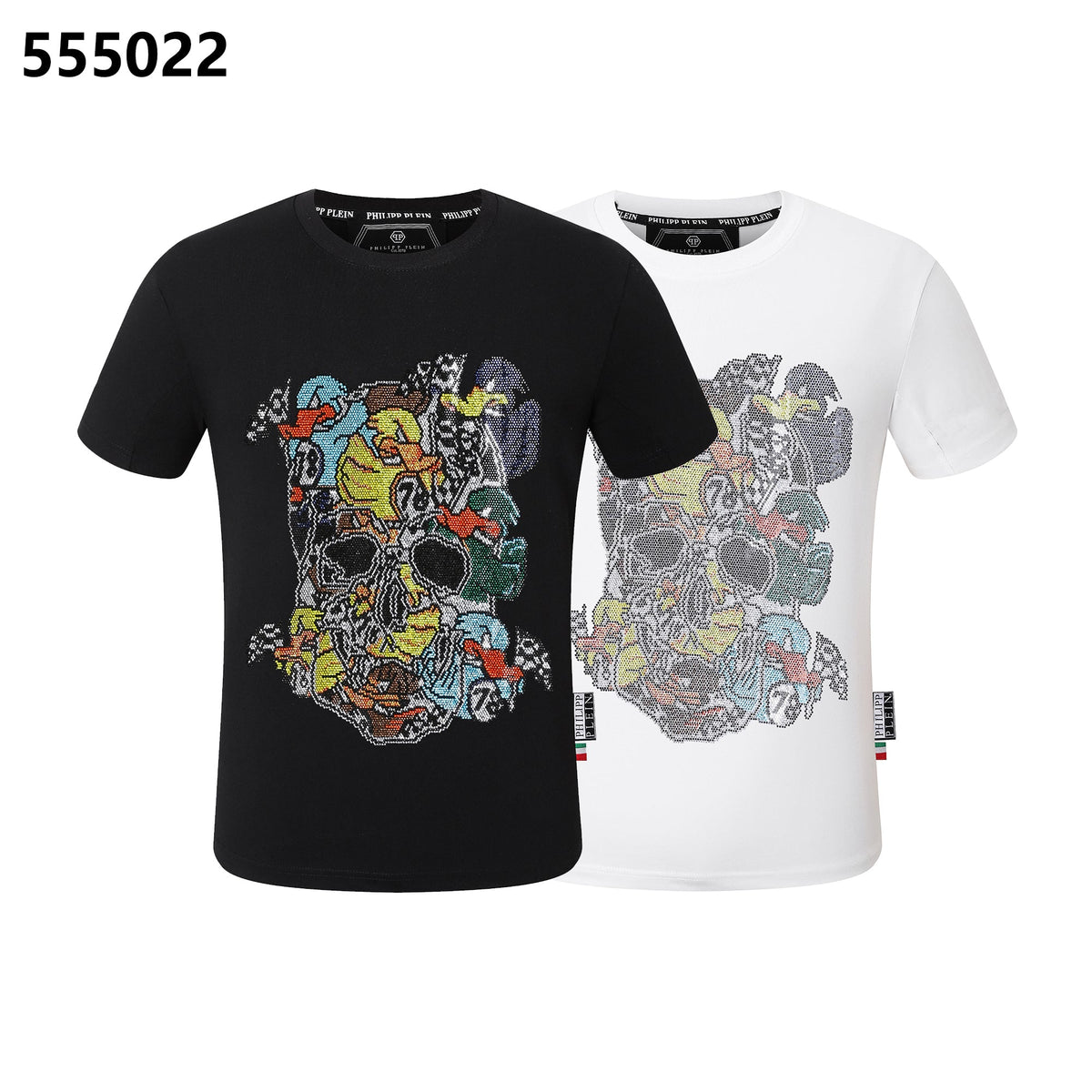 PHILIPP PLEIN Round-neck T-shirt with a skull design