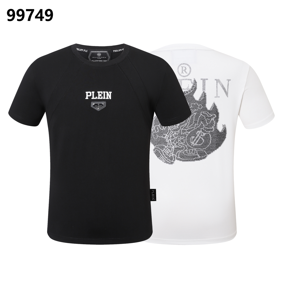 PHILIPP PLEIN Devil Rhinestone Crew Neck T-Shirt