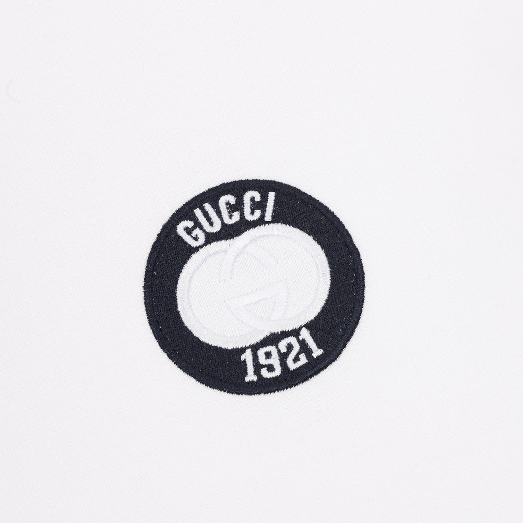 Gucci 26SS 1921 Logo Embroidered Short-Sleeve Shirt