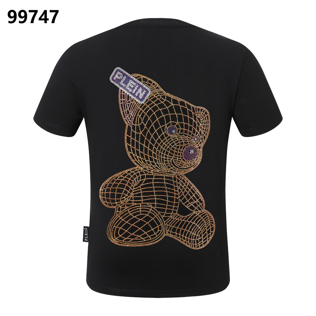 PHILIPP PLEIN Round Neck T-Shirt Teddy Strass Teddy Bear