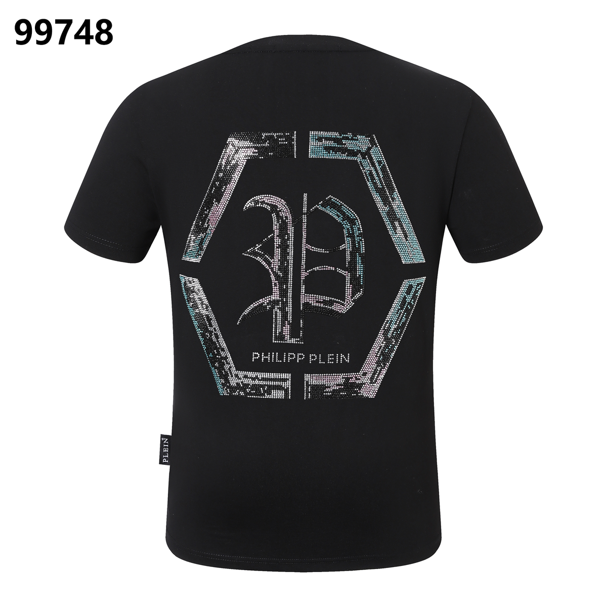 PHILIPP PLEIN Sanskrit Alphabet Rhinestone-Embellished Crew-Neck T-Shirt