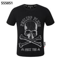 PHILIPP PLEIN Round-Neck T-Shirt with Skull and Crossbones Design