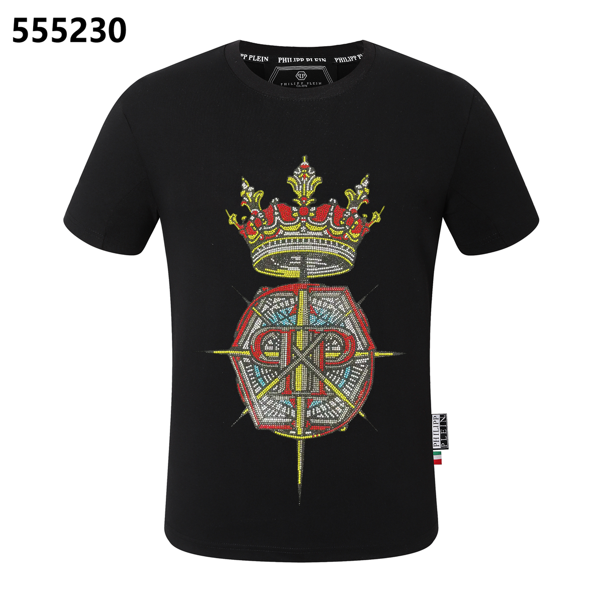 PHILIPP PLEIN Crown-Print Crew-Neck T-Shirt