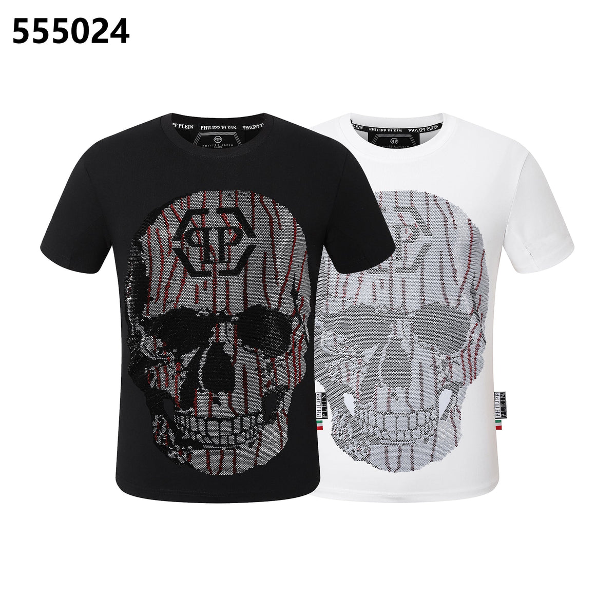 PHILIPP PLEIN Round-neck T-shirt with a skull design