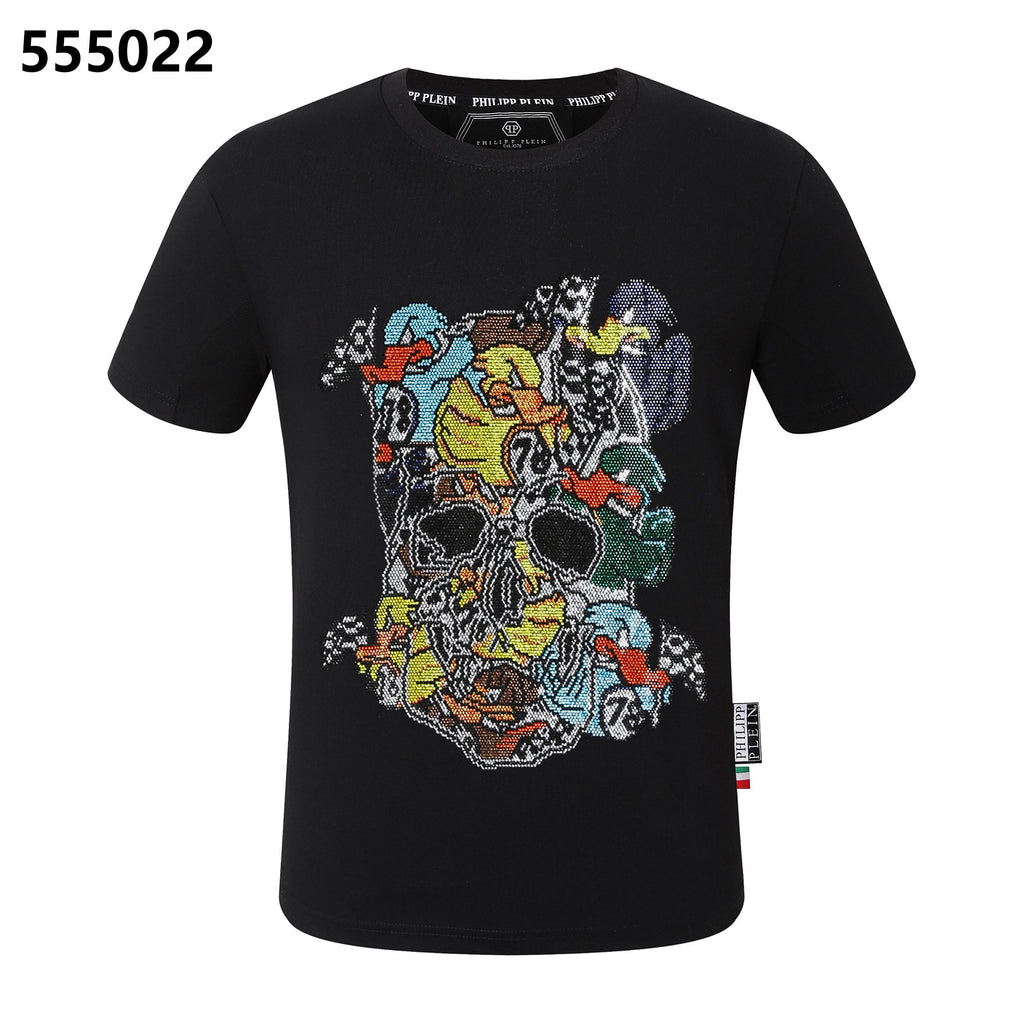 PHILIPP PLEIN Round-neck T-shirt with a skull design