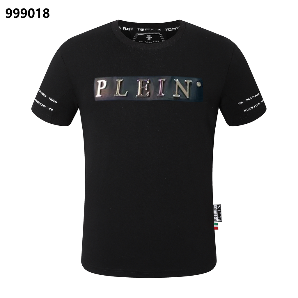 PHILIPP PLEIN Round-Neck T-Shirt with Metal Letters
