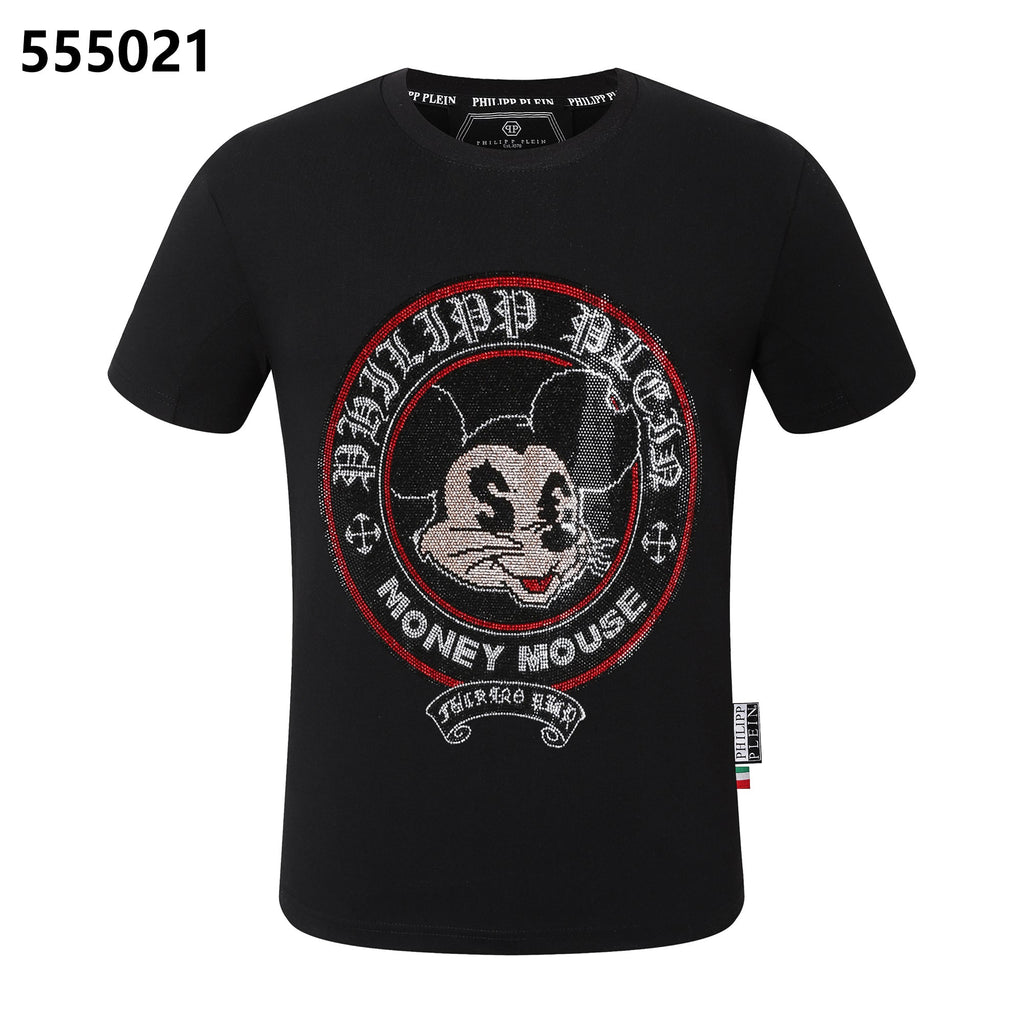 PHILIPP PLEIN Mickey Mouse Print Crew Neck T-Shirt