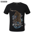 PHILIPP PLEIN Round-Neck T-Shirt with Tiger Print