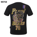 PHILIPP PLEIN Letter Grizzly Rhinestone Crew Neck T-Shirt