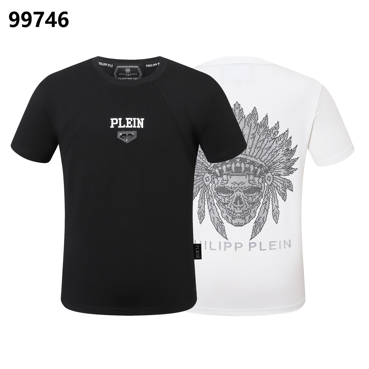 PHILIPP PLEIN Gradient-Printed Skull Crew Neck T-Shirt