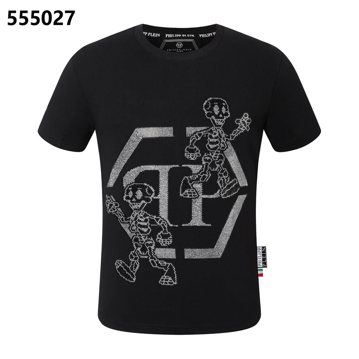PHILIPP PLEIN Skeleton-Print Crew-Neck T-Shirt