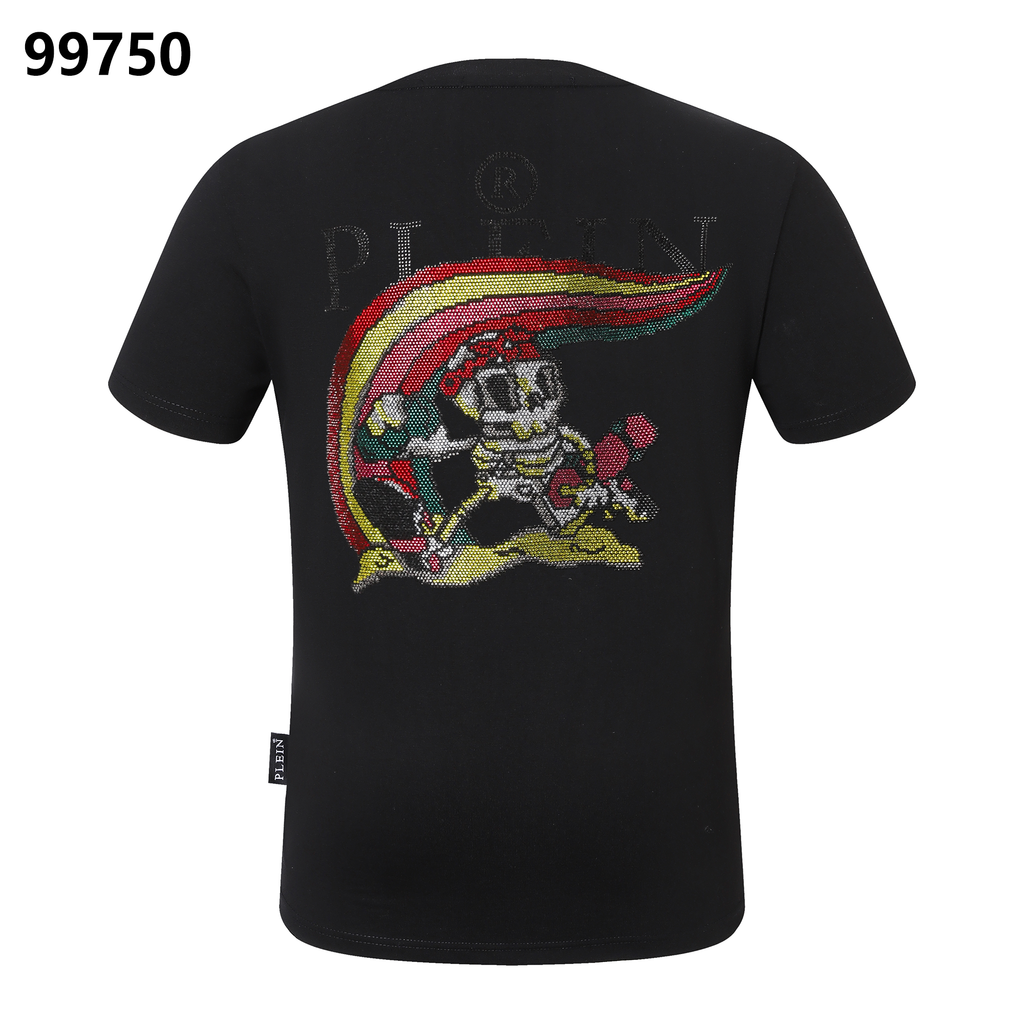 PHILIPP PLEIN Skull-Print Rhinestone-Embellished Crew-Neck T-Shirt
