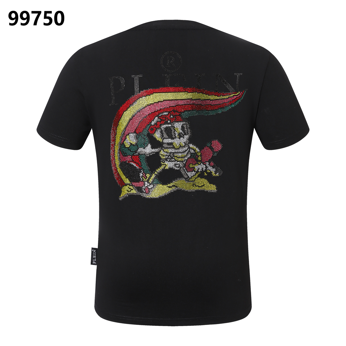 PHILIPP PLEIN Skull-Print Rhinestone-Embellished Crew-Neck T-Shirt