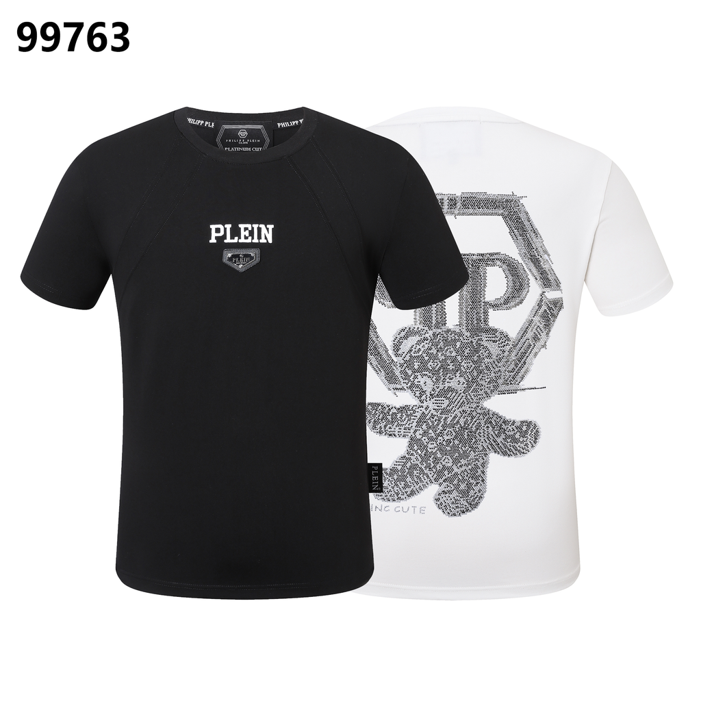 PHILIPP PLEIN Bear Embroidered Round-Neck T-Shirt