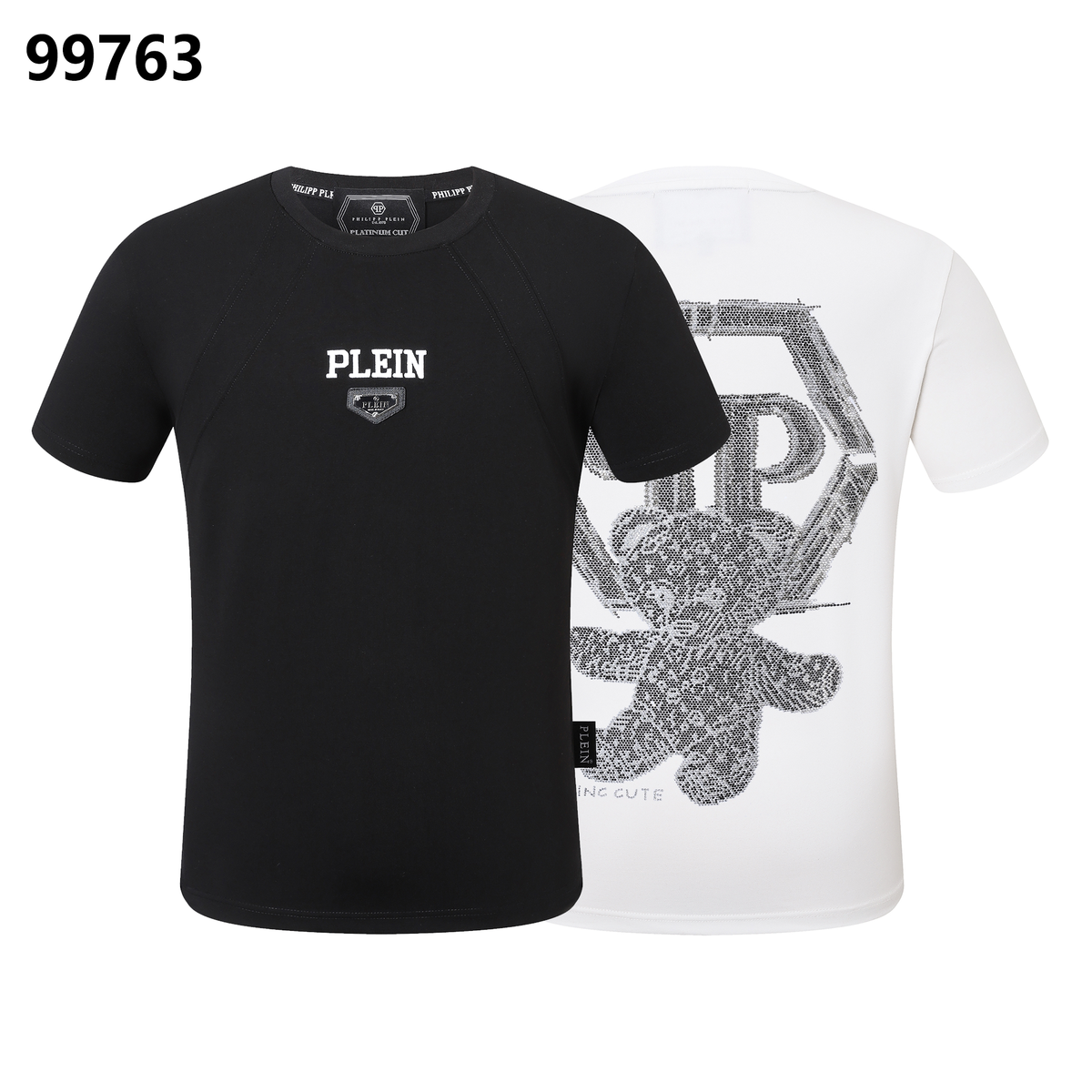 PHILIPP PLEIN Bear Embroidered Round-Neck T-Shirt