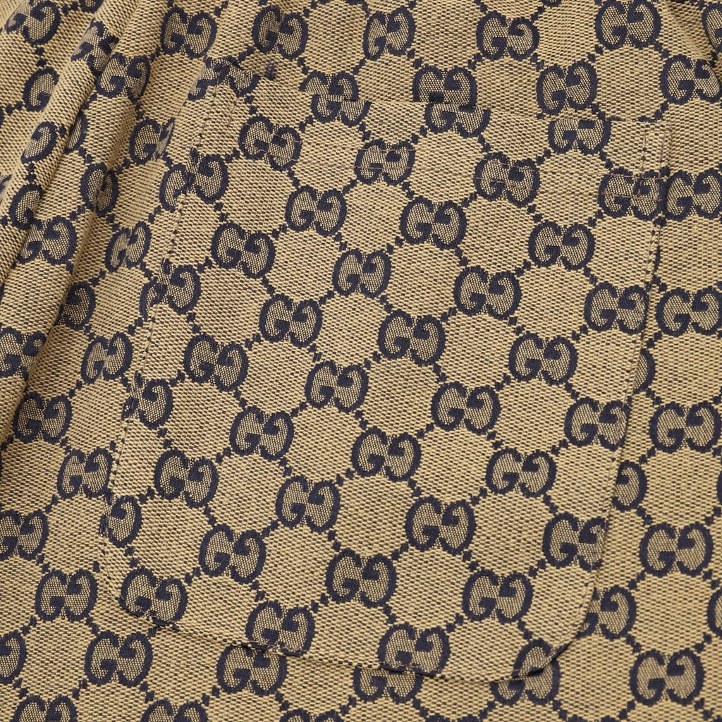 Gucci 25SS All-Over Monogram Print Denim Shorts