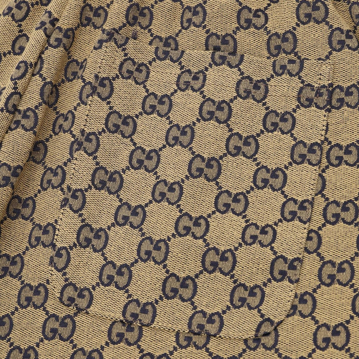 Gucci 25SS All-Over Monogram Print Denim Shorts